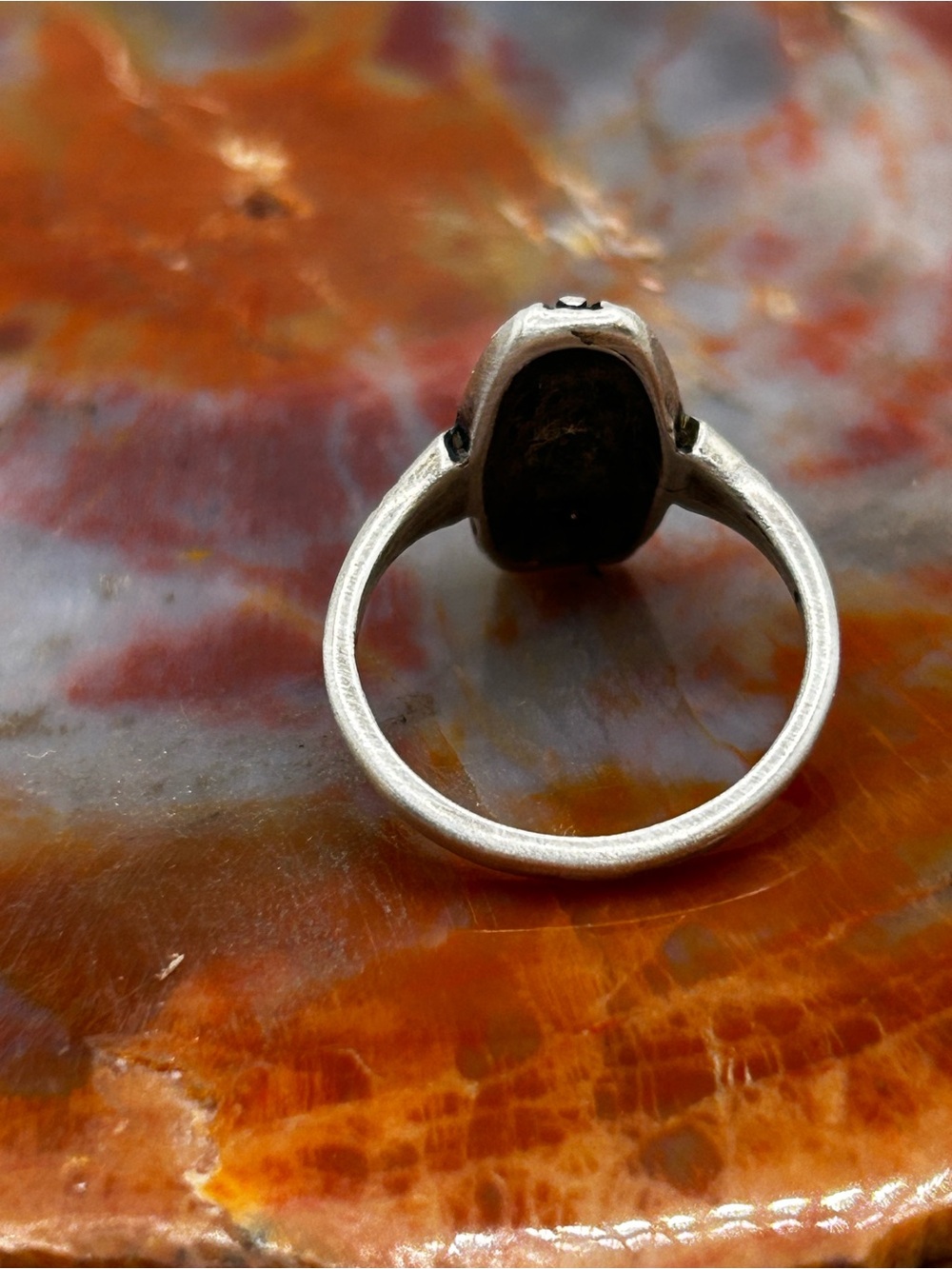 Vintage Sterling Silver Patterned Ring - Size 7 - Picture 4 of 6